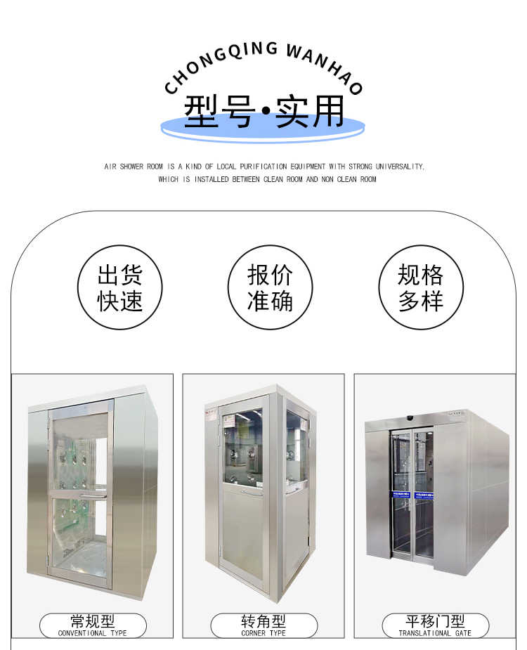 重庆风淋室自动平移门系统-型号